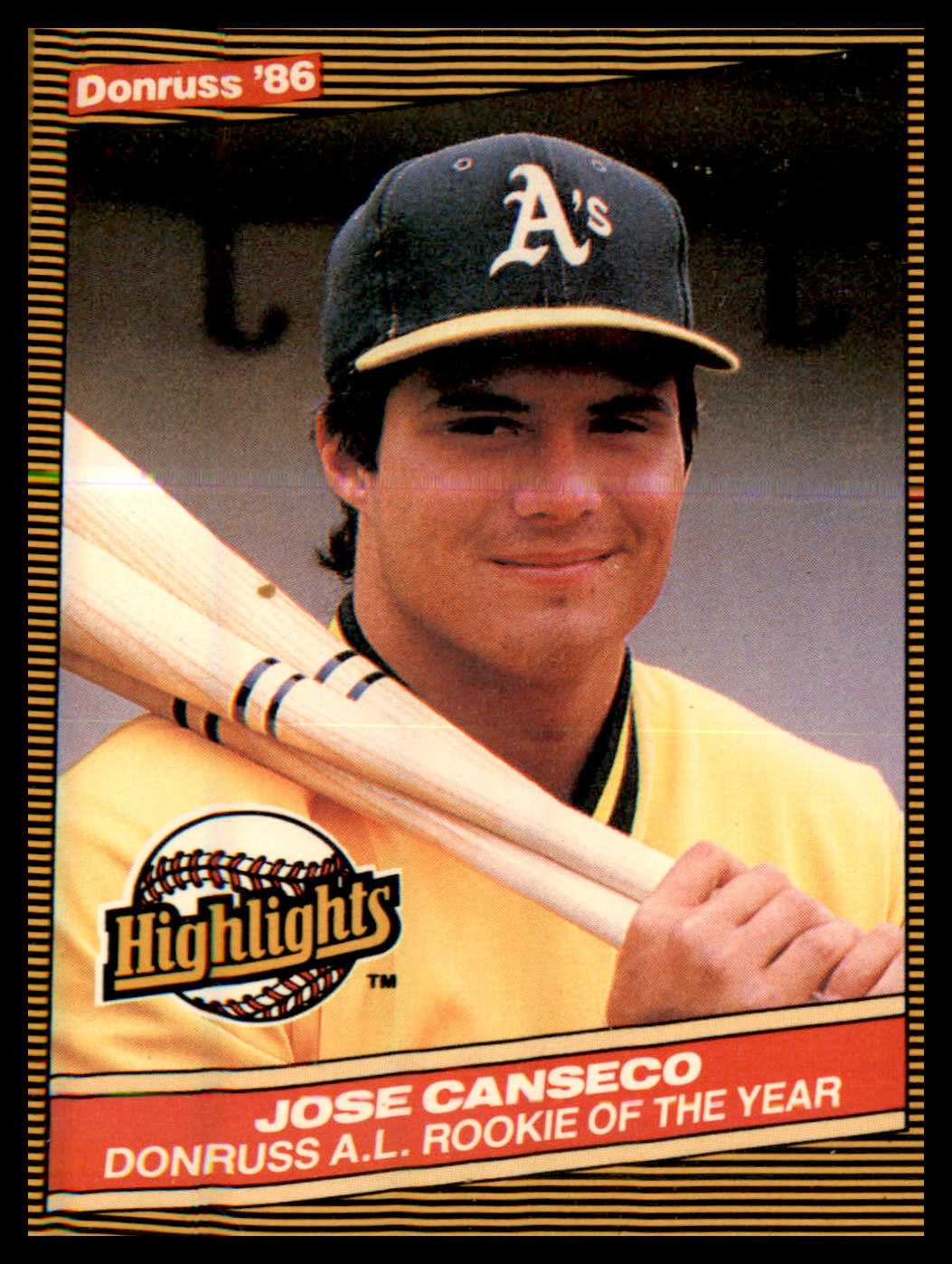 1986 Donruss Highlights #55 Jose Canseco