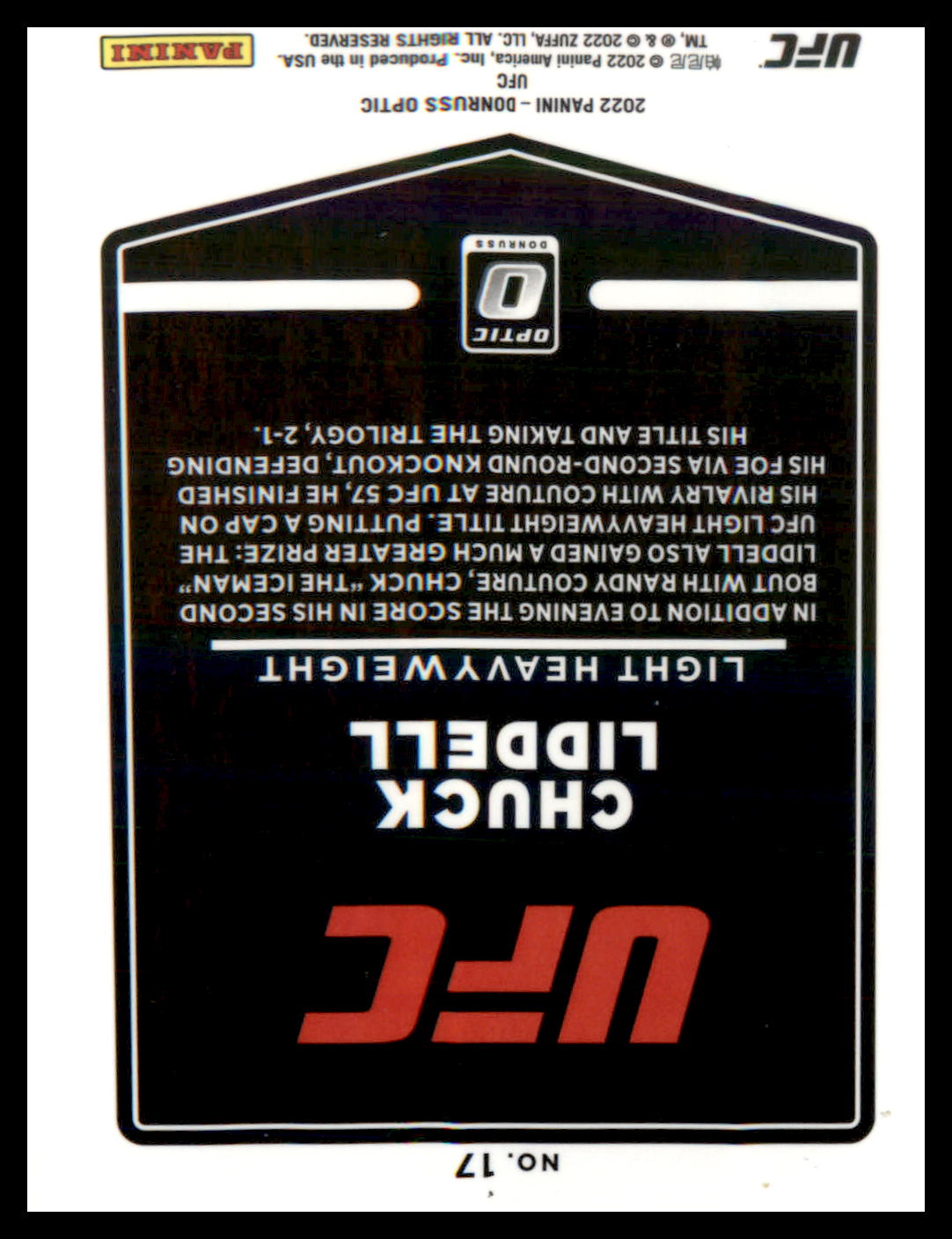 2022 Donruss Optic UFC #17 Chuck Liddell