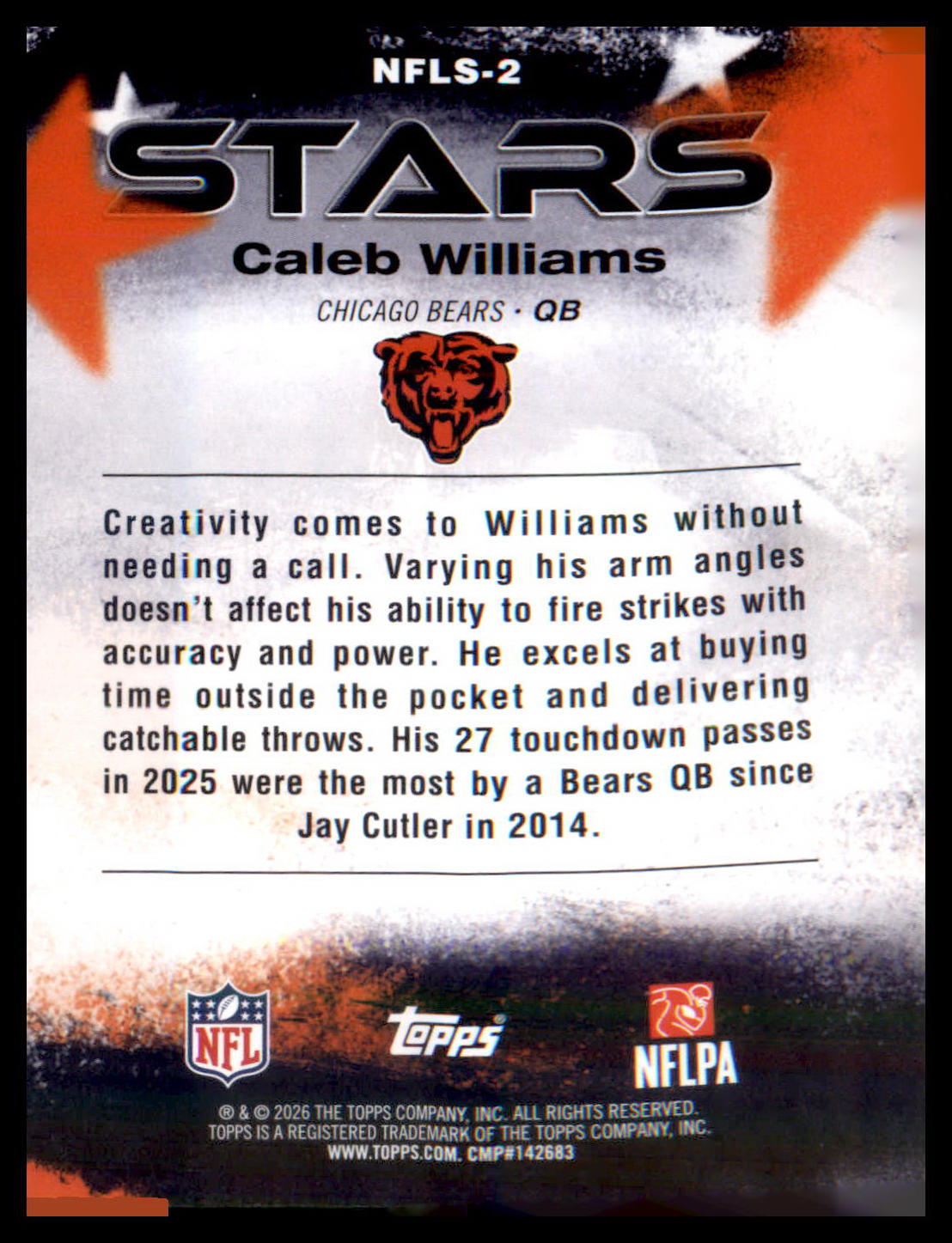 2026 Topps Flagship NFL Stars #NFLS-2 Caleb Williams