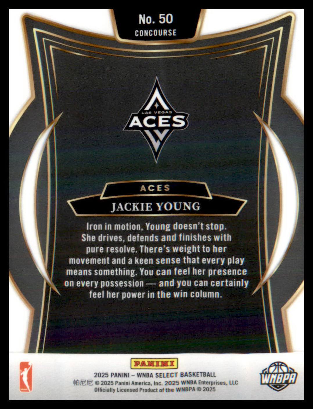 2025 Panini Select WNBA #50 Jackie Young