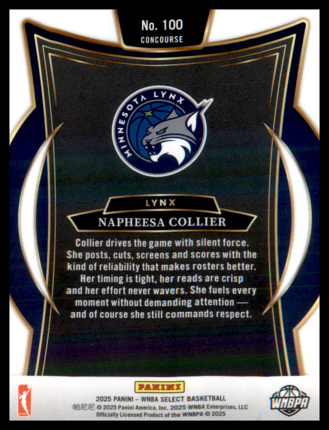 2025 Panini Select WNBA #100 Napheesa Collier