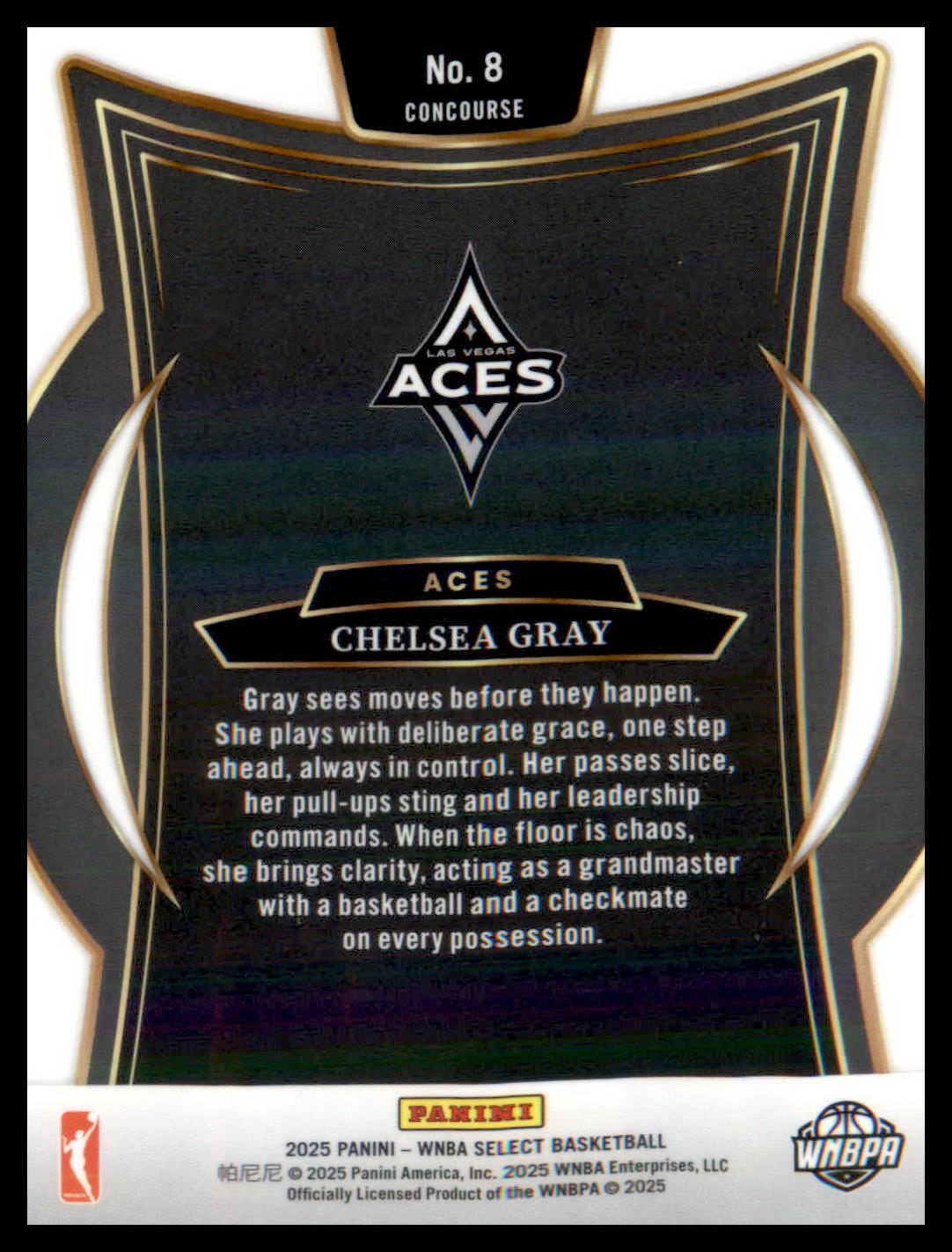 2025 Panini Select WNBA #8 Chelsea Gray