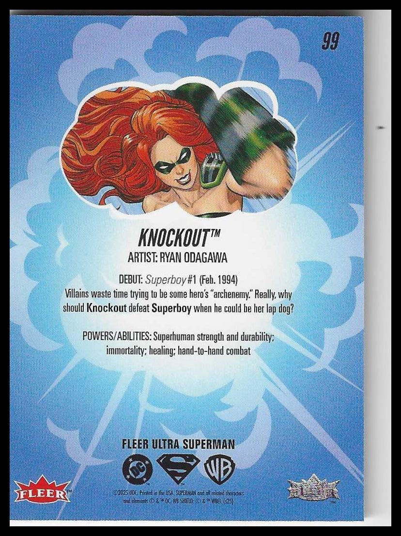 2026 Fleer Ultra Superman Silver #99 Knockout