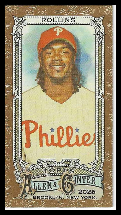 2025 Topps Allen & Ginter Mini Gold Border #159 Jimmy Rollins