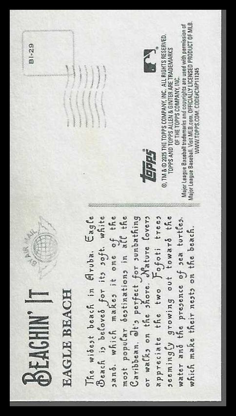 2025 Topps Allen & Ginter Mini Beachin' It #BI-29 Eagle Beach, Oranjestad, Aruba
