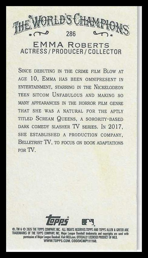 2025 Topps Allen & Ginter Mini #286 Emma Roberts