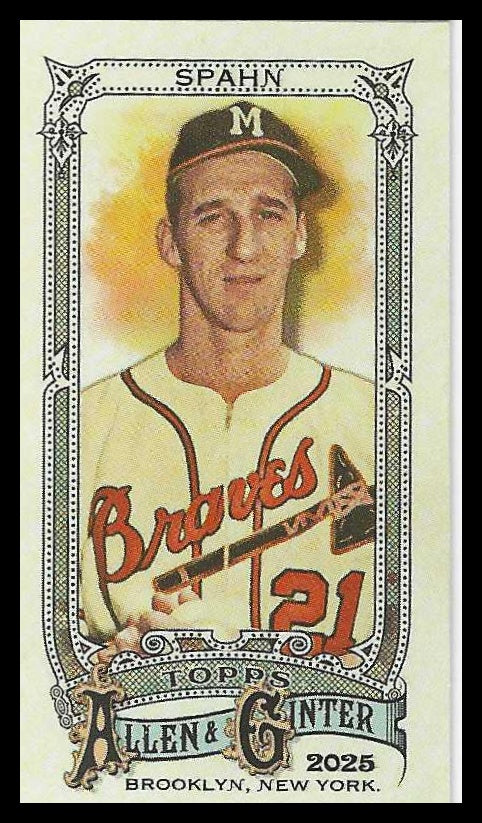 2025 Topps Allen & Ginter Mini #33 Warren Spahn