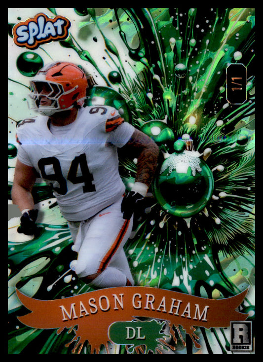 2025 WC Holiday Splat #SCF0Rb3-MG Mason Graham #1/1