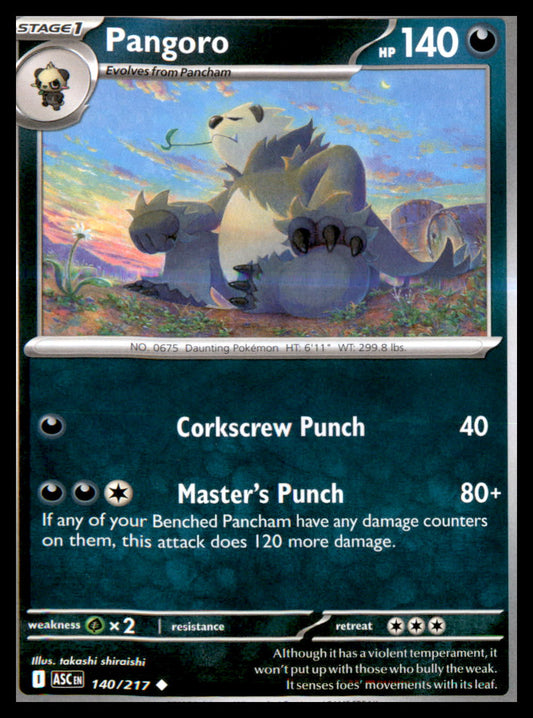 ME: Ascended Heroes #140/217 Pangoro Uncommon, Reverse Holo