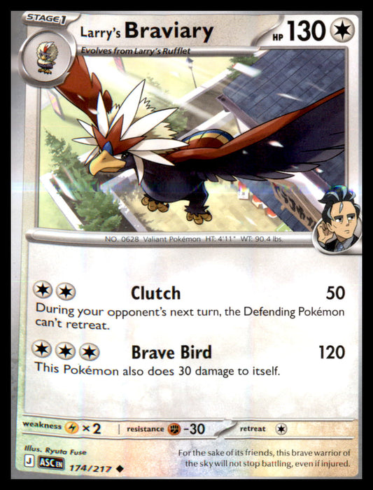 ME: Ascended Heroes #174/217 Larry's Braviary Uncommon, Reverse Holo