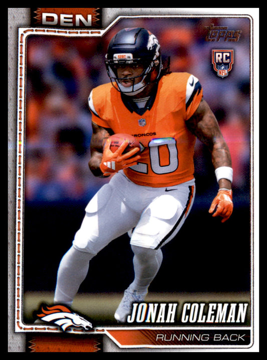 2026 Topps Flagship #312 Jonah Coleman RC RC