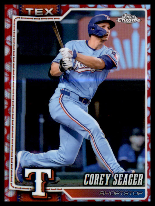 2026 Topps Chrome Red Baseball Refractor #28 Corey Seager