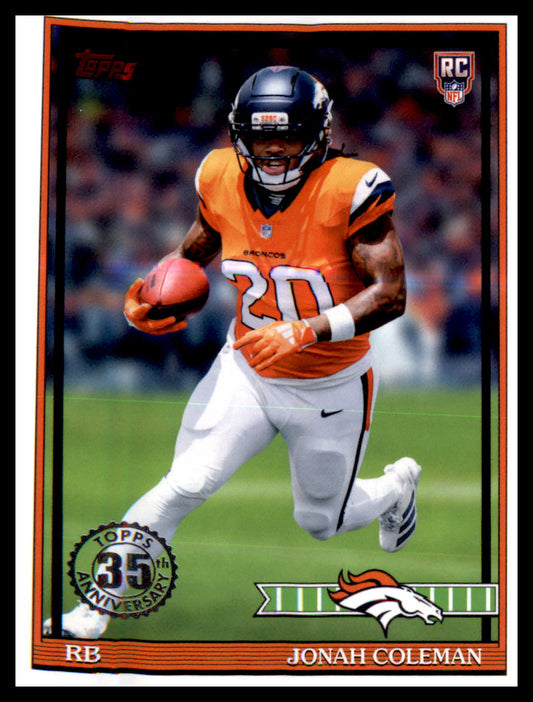 2026 Topps Flagship 1991 Topps Football Rookies #91TR-12 Jonah Coleman