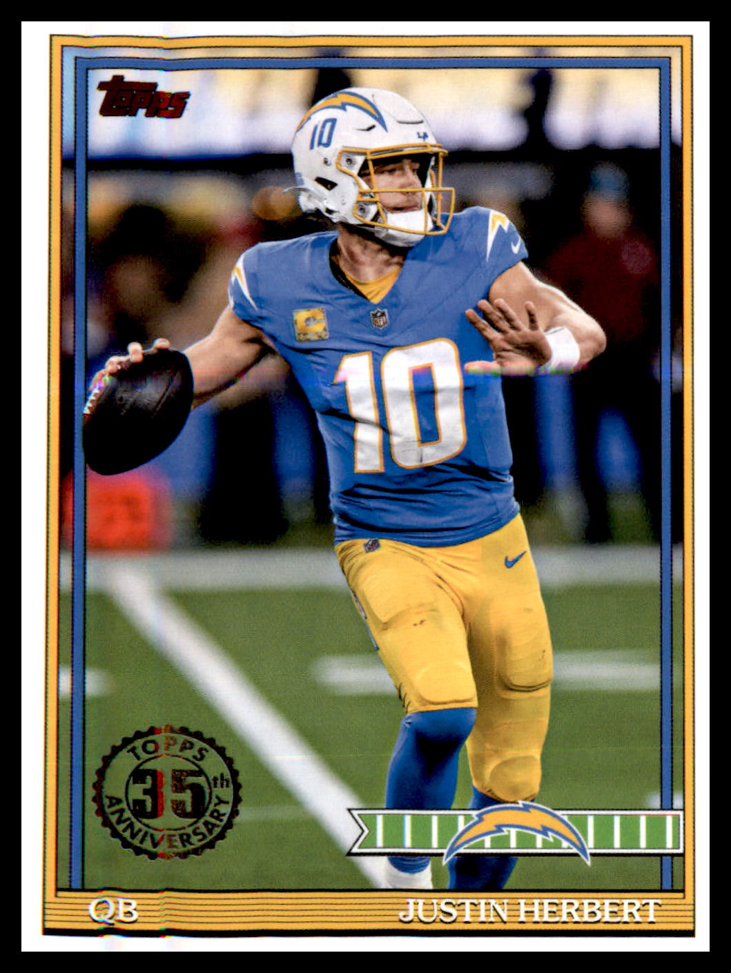 2026 Topps Flagship 1991 Topps Football #91TF-16 Justin Herbert
