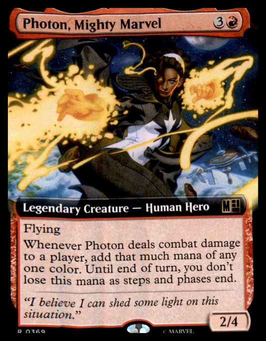 Commander: Marvel Super Heroes #369 Photon, Mighty Marvel (Extended Art) Rare