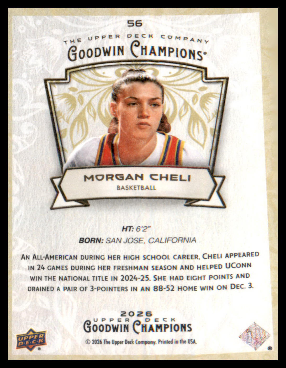 2026 Upper Deck Goodwin Champions #56 Morgan Cheli