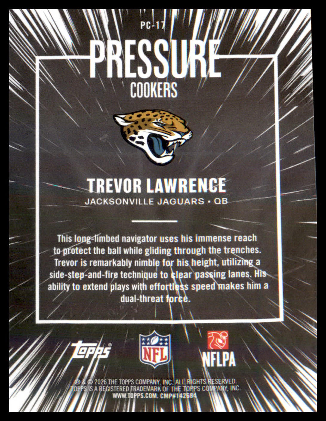 2026 Topps Flagship Pressure Cookers #PC-17 Trevor Lawrence