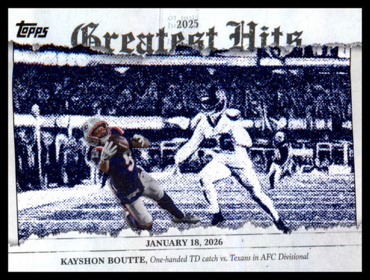2026 Topps Flagship 2025 Greatest Hits #25GH-KB Kayshon Boutte