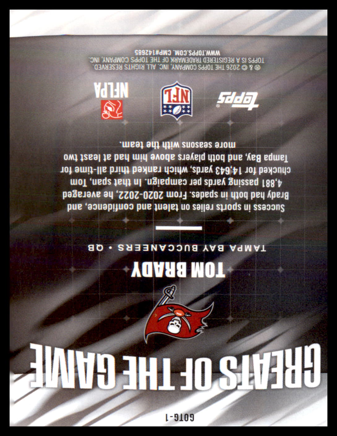 2026 Topps Flagship Greats Of The Game #GOTG-1 Tom Brady