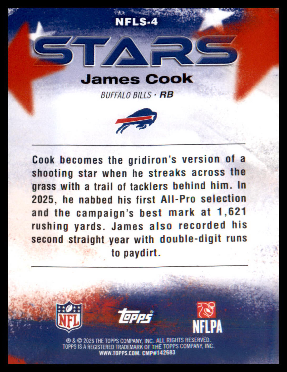 2026 Topps Flagship NFL Stars #NFLS-4 James Cook