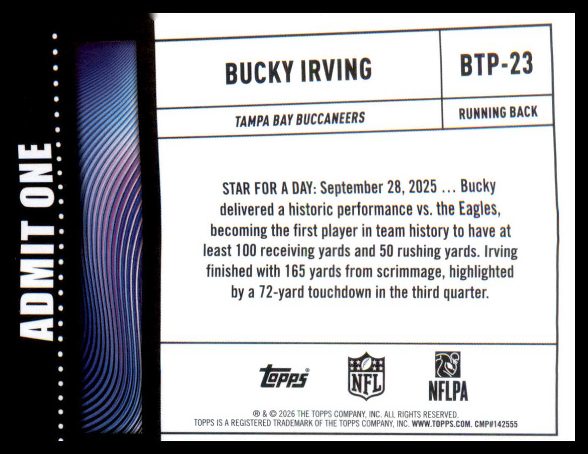 2026 Topps Flagship Big Ticket Players #BTP-23 Bucky Irving