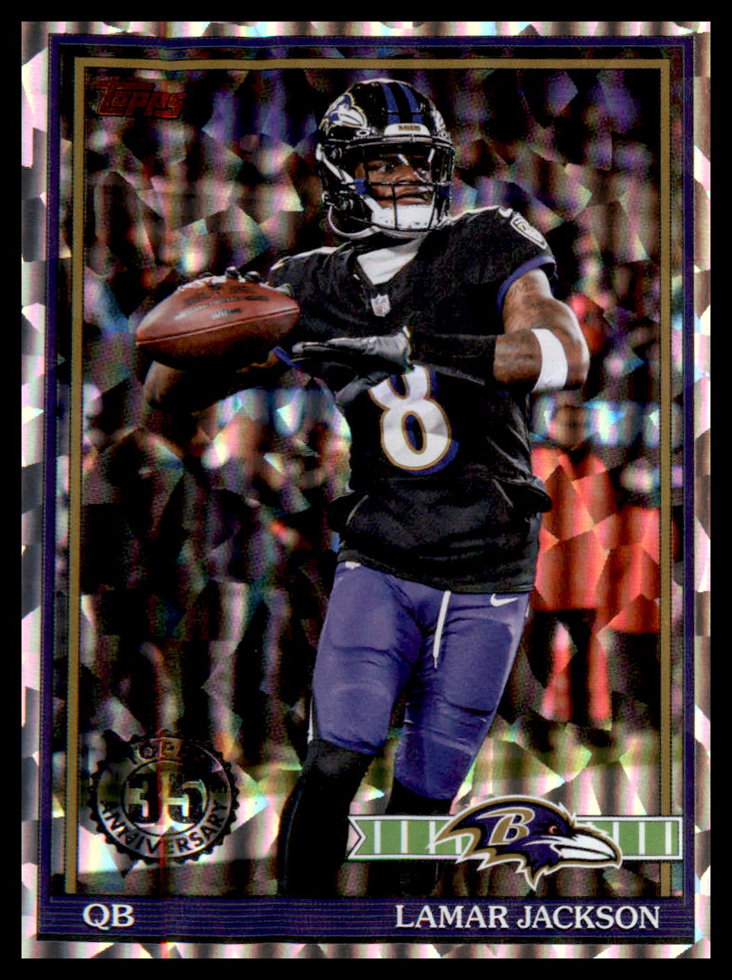 2026 Topps Flagship 1991 Topps Football Crackle #91TF-7 Lamar Jackson