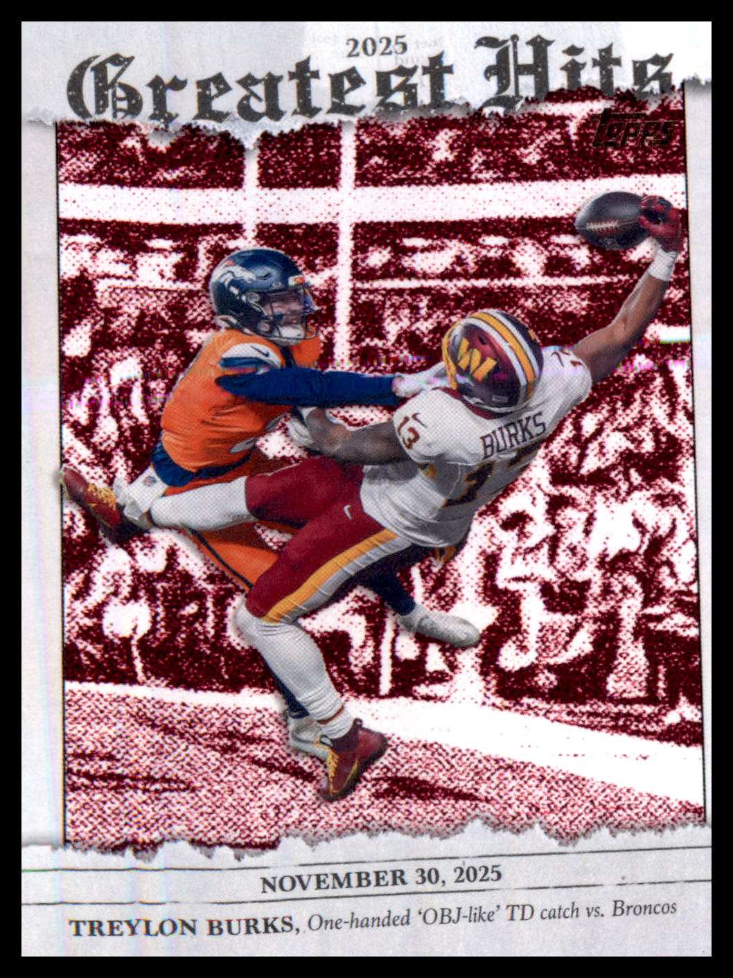 2026 Topps Flagship 2025 Greatest Hits #25GH-TB Treylon Burks
