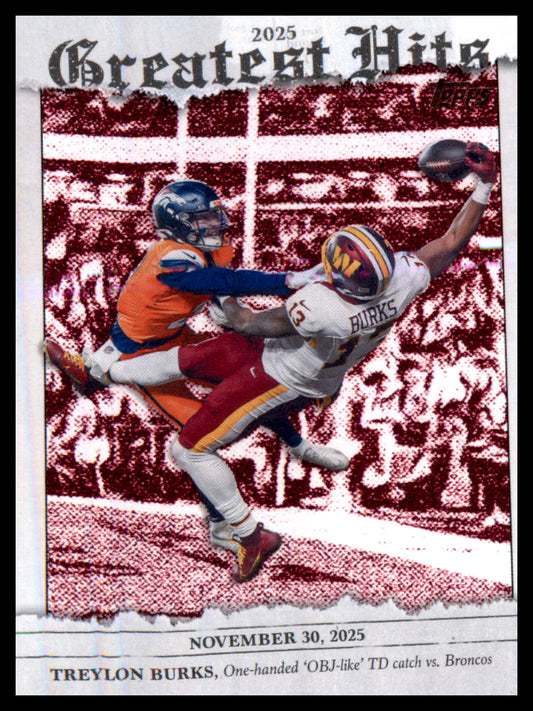 2026 Topps Flagship 2025 Greatest Hits #25GH-TB Treylon Burks
