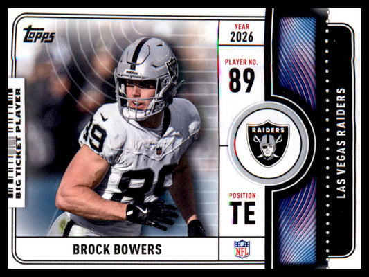2026 Topps Flagship Big Ticket Players #BTP-10 Brock Bowers