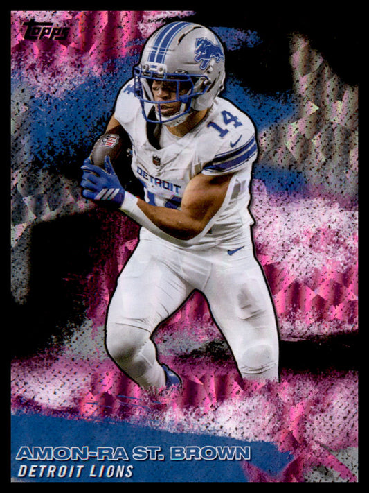 2026 Topps Flagship NFL Stars Pink Crackle #NFLS-14 Amon-Ra St. Brown