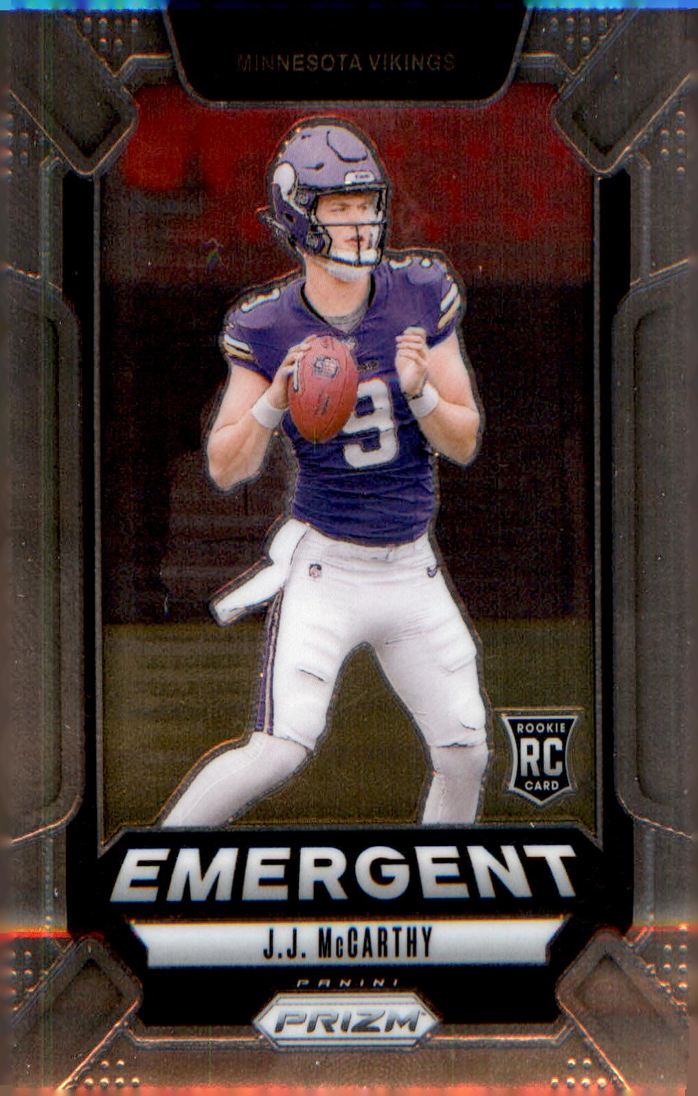2024 Panini Prizm Emergent #19 J.J. McCarthy - Veteran Sports Cards FL